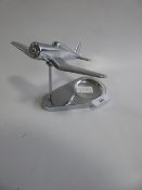 Ashtray with A Plane as Ornamentation