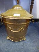 Copper & Brass Coal Box