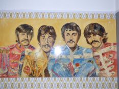 Large Painting by Ray Allen 2004 of The Beatles