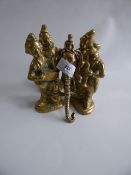 4 Piece Brass Band Sets with Brass Nutcracker