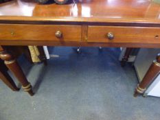 Mahogany Desk with 2 Drawers