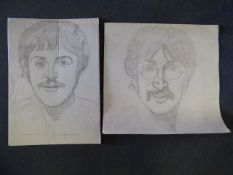 2 Sketches of Lennon and Mccartney