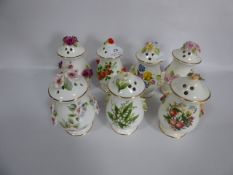 7 China Pot Pourri Containers by Royal Stratford