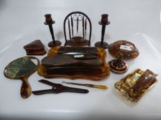 Tortoiseshell Effect Dressing Table Set