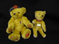 Merry Thought Soldier Bear with Growler & Little Friend For Life Teddy Bear