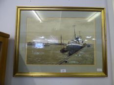 Maritime Water Colour of The Northern Sky Grimsby