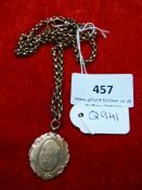 Neck Chain and Medallion Weighing 16 Grams of 9 Carat