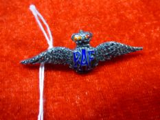 Silver RAF Sweet Heart Brooch