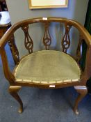 Mahogany Framed Tub Chair