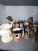 Large Quantity of Steins - Toby Jugs etc