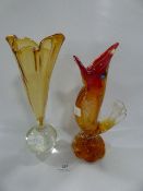 2 Murano Glass Vases