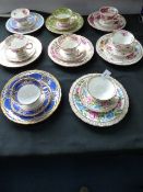 8 Coalport Decorative Trio's