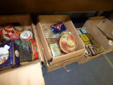 2 Boxes of Advertising Tins