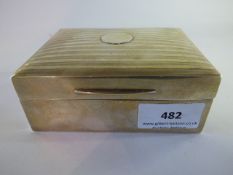 Silver Backed Cigarette Box