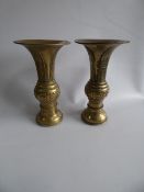 Pair of Brass Vases