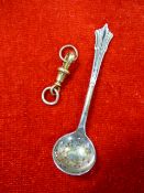 Silver Mustard Spoon and Approximately 3 1/2 Carat of Scrap