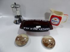 2 Pub Memorabilia & 2 Paperweights