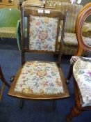 Mahogany Folding Campaign Chair