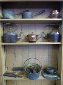 Selection of Copper & Brass Kettles & Pans