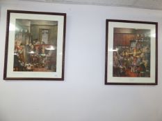 Pair of Comical Prints by B J Gordon