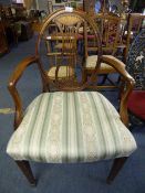 Mahogany Armchair with Shell Inlaid