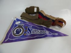 Assorted Belts and Banner HMS Salisbury