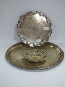 2 Silver Plated Trays and 2 Silver Trinket Dishes