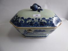 Large Blue and White Tureen