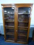 Walnut Glazed Bookcase