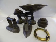 Set of Scales - Weights & Fire Irons