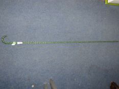 Green Glass Walking Stick