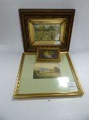 Watercolour Print & Small Oil Painting