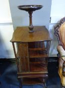Mahogany Revolving Bookcase on Stand