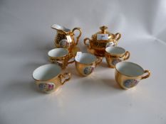 Gilded Coffee Set and Plated Ware