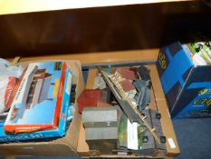 Large Collection of Model Railway - Track - Buildings - 00 Gauge etc in 4 Boxes