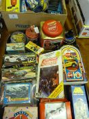 Box containing Car Badges - Various Matchbox Vehicles etc