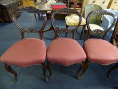 3 Victorian Dining Chairs
