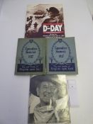 A Large D-Day Illustrated Book, Coronation Souvenirs and a John Wayne Reference Book