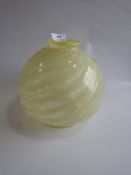 Large Vaseline Glass Oil Lamp Shade