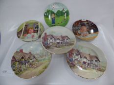 3 Davenport Plates and 3 Fenton Plates