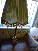 Brass Table Lamp and Shade