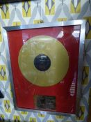 Framed Gold Disc 