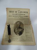 Siege of Lady Smith Newspaper & Related Medal