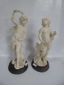 Pair of Parian Style Figurines