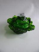 French Glass Pot Shaped as a Cabbage