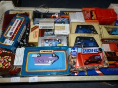 Tray containing Large Collection of Matchbox and Chocolate Themed Diecast Vehicles