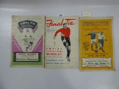 3 Final Tie Programmes 1928 1930 & 1938