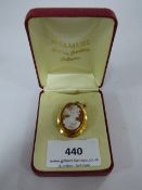 Shell Cameo on Gold Mount