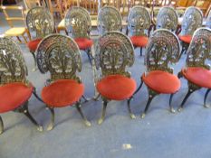 16 Cast Metal Garden Chairs