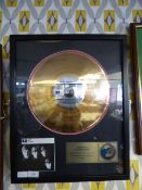Framed Gold Disc 